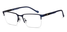 Load image into Gallery viewer, Blue Rectangle Half Rim Unisex Eyeglasses by Vincent Chase-200788