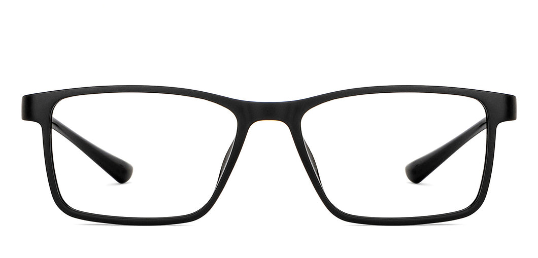 Black Rectangle Full Rim Unisex Eyeglasses by Lenskart Blu-150155