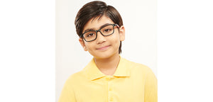 Black Rectangle Full Rim Kids Eyeglasses by Hooper Computer Glasses-152401