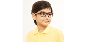 Black Rectangle Full Rim Kids Eyeglasses by Hooper Computer Glasses-152401