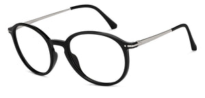 Black Round Full Rim Unisex Eyeglasses by Lenskart Blu-200269