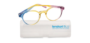 Yellow Geometric Full Rim Unisex Eyeglasses by Lenskart Blu-204460