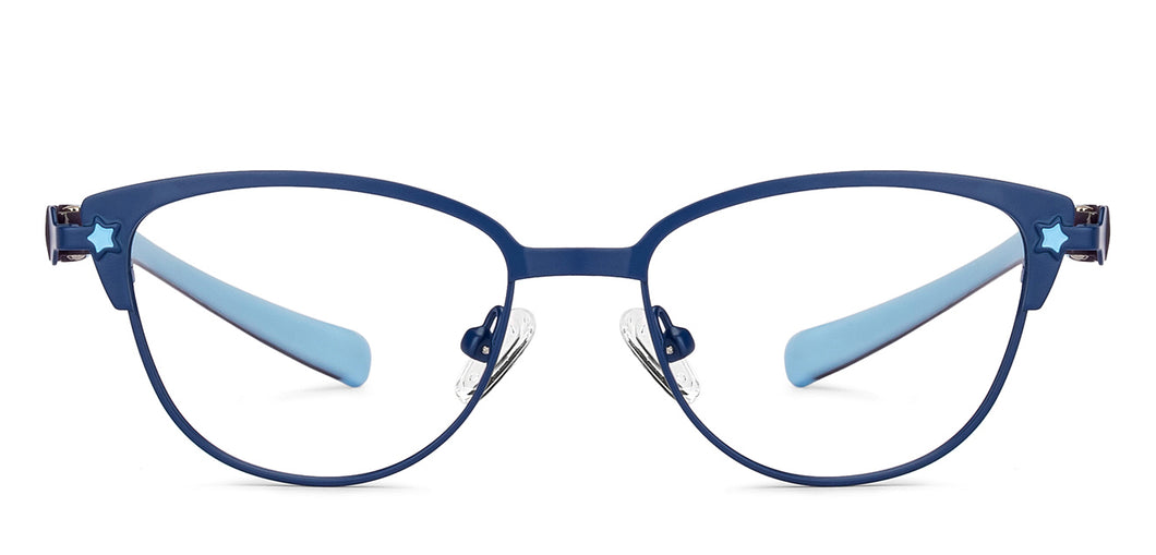 Blue Cat Eye Full Rim Kids Eyeglasses by Hooper Computer Glasses-152383