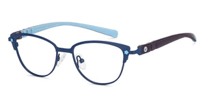 Blue Cat Eye Full Rim Kids Eyeglasses by Hooper Computer Glasses-152383