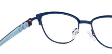 Load image into Gallery viewer, Blue Cat Eye Full Rim Kids Eyeglasses by Hooper Computer Glasses-152383