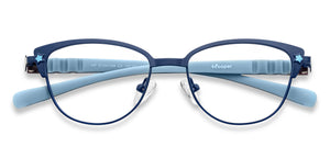 Blue Cat Eye Full Rim Kids Eyeglasses by Hooper Computer Glasses-152383