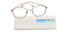 Load image into Gallery viewer, Pink Round Full Rim Unisex Eyeglasses by Lenskart Blu-151496