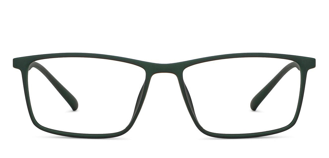Green Rectangle Full Rim Unisex Eyeglasses by Lenskart Blu-149784