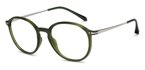 Green Round Full Rim Unisex Eyeglasses by Lenskart Blu-200267