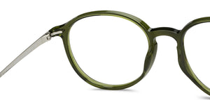 Green Round Full Rim Unisex Eyeglasses by Lenskart Blu-200267