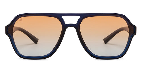 Blue Geometric Full Rim Unisex Sunglasses by Vincent Chase Polarized-200491