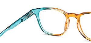 Brown Blue Square Full Rim Unisex Eyeglasses by Vincent Chase-205496