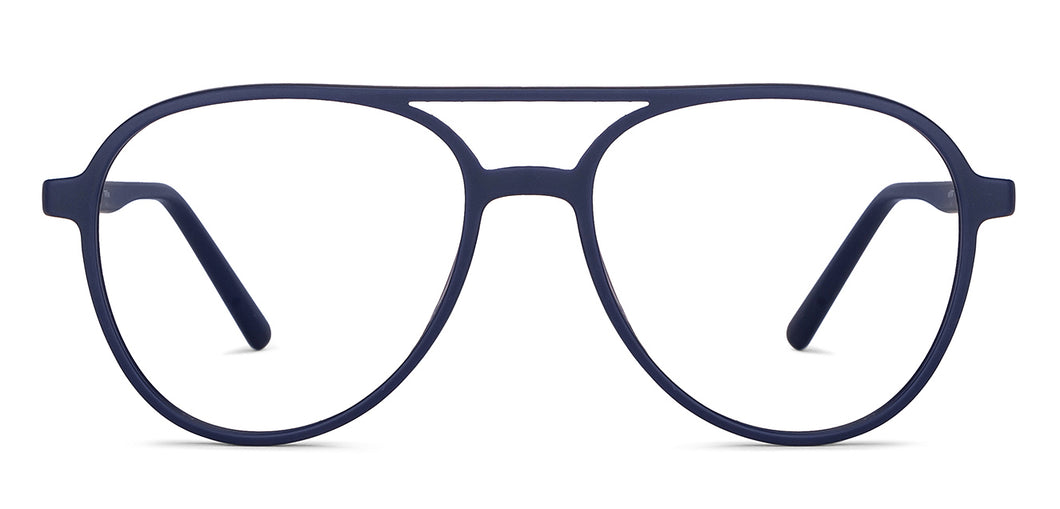 Blue Aviator Full Rim Unisex Eyeglasses by John Jacobs-150883