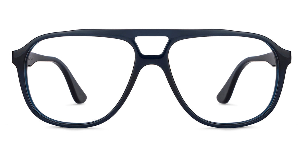 Blue Aviator Full Rim Unisex Eyeglasses by Vincent Chase Computer Glasses-204976