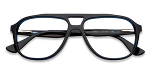 Blue Aviator Full Rim Unisex Eyeglasses by Vincent Chase Computer Glasses-204976