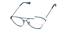 Load image into Gallery viewer, Blue Aviator Full Rim Unisex Eyeglasses by Vincent Chase-210630