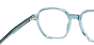 Blue Geometric Full Rim Unisex Eyeglasses by Vincent Chase Computer Glasses-205133