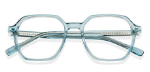 Load image into Gallery viewer, Blue Geometric Full Rim Unisex Eyeglasses by Vincent Chase Computer Glasses-205133