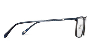 Blue Rectangle Full Rim Men Eyeglasses by Fossil-200837