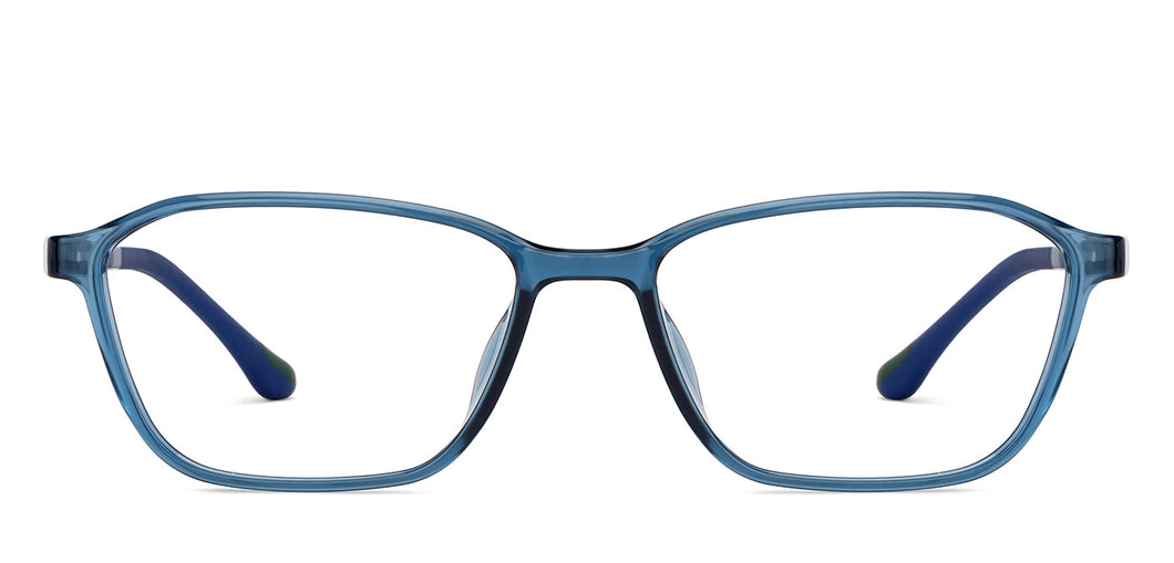 Blue Rectangle Full Rim Unisex Eyeglasses by Lenskart Air-200535