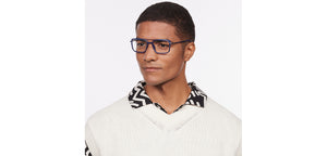 Blue Rectangle Full Rim Unisex Eyeglasses by Lenskart STUDIO-205393