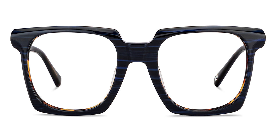 Blue Square Full Rim Men Eyeglasses by John Jacobs-151339
