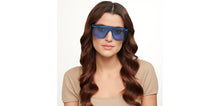 Load image into Gallery viewer, Blue Wayfarer Full Rim Unisex Sunglasses by Vincent Chase-200462