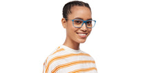 Load image into Gallery viewer, Blue Rectangle Full Rim Unisex Eyeglasses by Lenskart Air-211434
