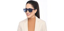 Load image into Gallery viewer, Blue Square Full Rim Unisex Sunglasses by John Jacobs-208148