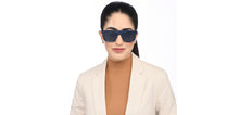 Load image into Gallery viewer, Blue Square Full Rim Unisex Sunglasses by John Jacobs-208148