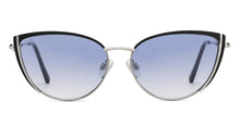 Load image into Gallery viewer, Silver Cat Eye Full Rim Women Sunglasses by Vincent Chase-209539