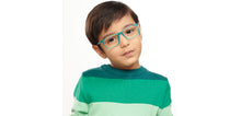 Load image into Gallery viewer, Blue Rectangle Full Rim Kids Eyeglasses by Hooper-152973