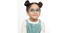 Load image into Gallery viewer, Blue Rectangle Full Rim Kids Eyeglasses by Hooper-152973