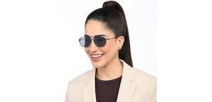 Blue Geometric Full Rim Unisex Sunglasses by Vincent Chase Polarized-207750