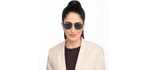 Blue Geometric Full Rim Unisex Sunglasses by Vincent Chase Polarized-207750