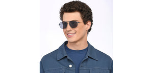 Blue Geometric Full Rim Unisex Sunglasses by Vincent Chase Polarized-207750