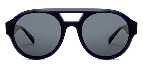 Blue Round Full Rim Unisex Sunglasses by John Jacobs-201681