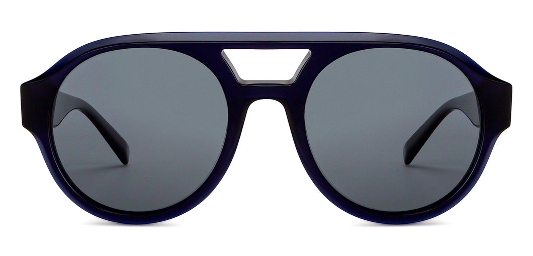 Blue Round Full Rim Unisex Sunglasses by John Jacobs-201681