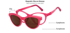 Pink Cat Eye Full Rim Kids Eyeglasses by Hooper Switch-200655