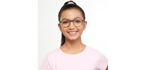 Grey Round Full Rim Kids Eyeglasses by Hooper-152512