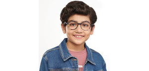Grey Round Full Rim Kids Eyeglasses by Hooper-152512