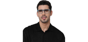 Blue Rectangle Full Rim Unisex Eyeglasses by Lenskart Air-210795