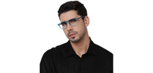 Load image into Gallery viewer, Blue Rectangle Full Rim Unisex Eyeglasses by Lenskart Air-210795