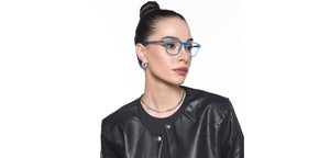 Blue Rectangle Full Rim Unisex Eyeglasses by Lenskart Air-210795
