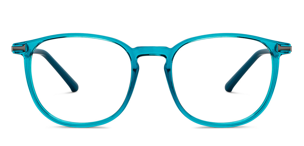 Blue Rectangle Full Rim Unisex Eyeglasses by Lenskart Air-201326