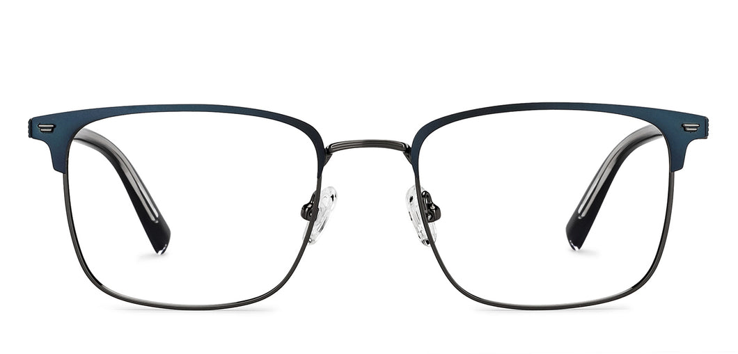Blue Rectangle Full Rim Unisex Eyeglasses by Vincent Chase-201097