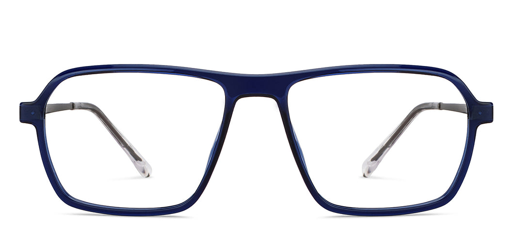 Blue Rectangle Full Rim Unisex Eyeglasses by Lenskart Air-151708