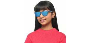Blue Wayfarer Full Rim Kids Sunglasses by Hooper-213664