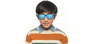 Blue Wayfarer Full Rim Kids Sunglasses by Hooper-213664