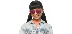 Black Geometric Full Rim Kids Sunglasses by Hooper-213661